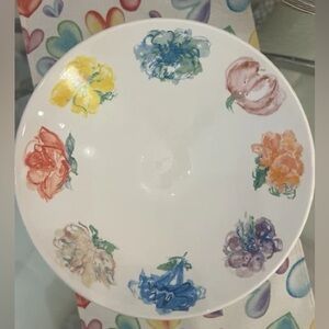 Vintage Tiffany & Co. BLOSSOM Round Vegetable Bowl 10 1/2" Large Flowers Border